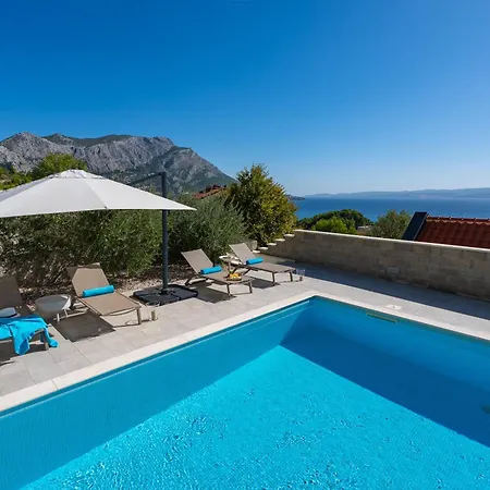 Vila Allegra With 32msq Heated Pool, 300m Far From Sandy Beaches, Open Sea View Omiš